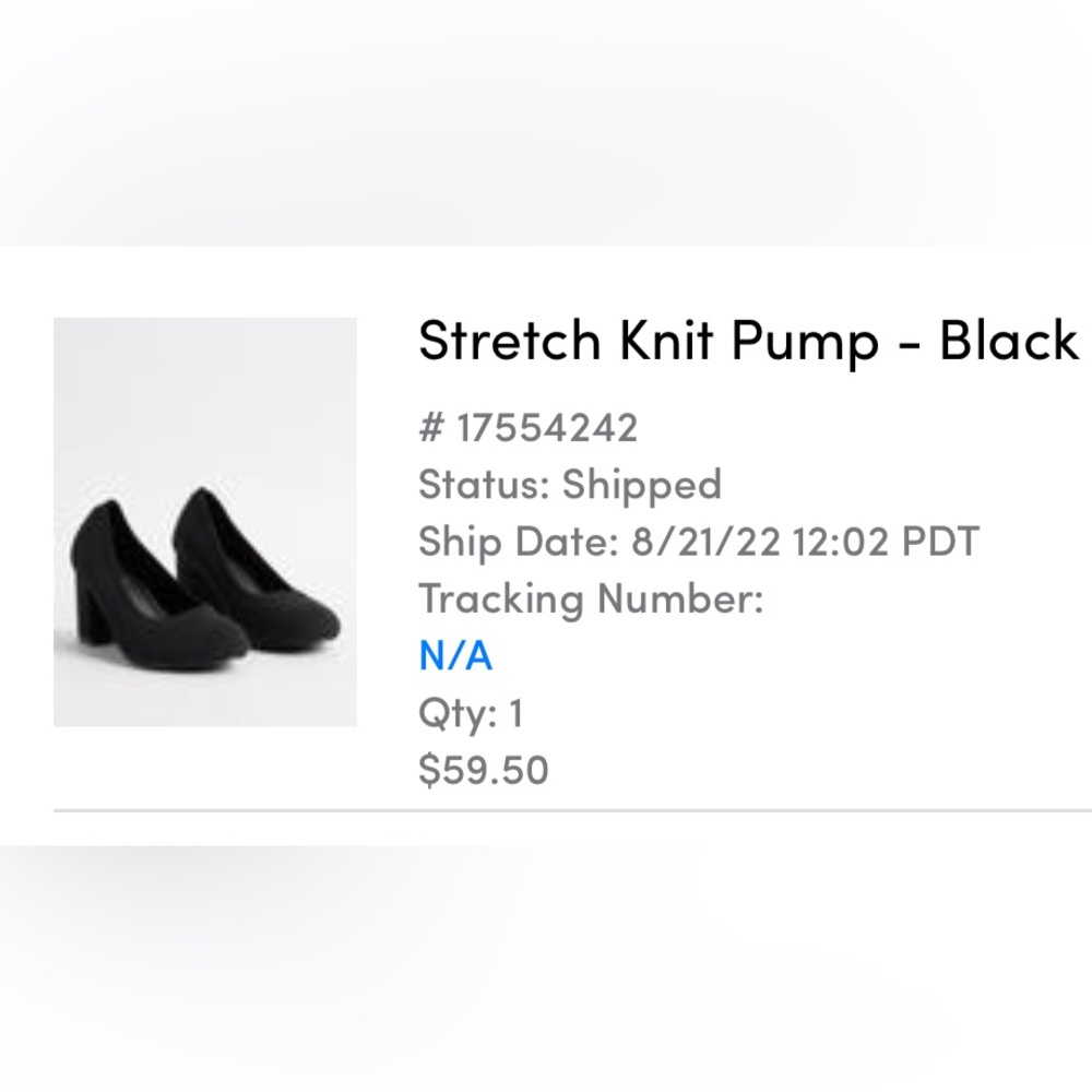 TORRID NWT Stretch Knit Black Pumps Size 9